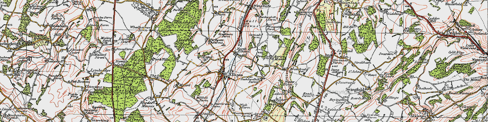 Old map of North Elham in 1920