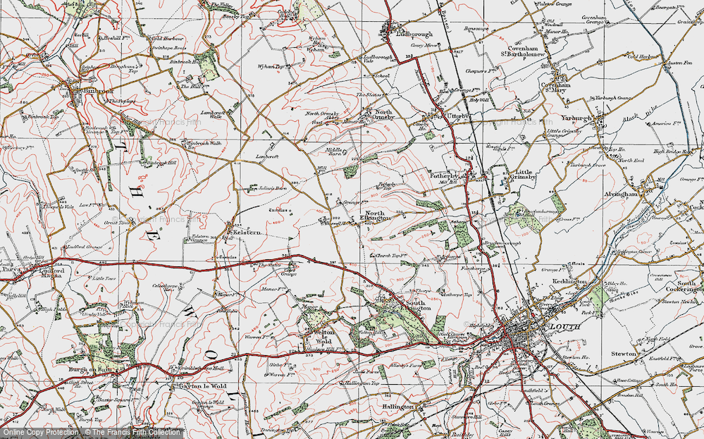 Old Map of North Elkington, 1923 in 1923