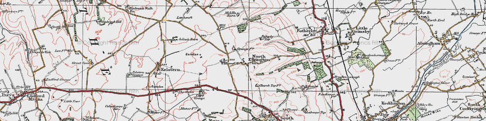 Old map of North Elkington in 1923