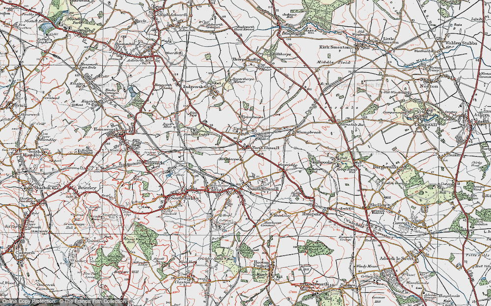 Old Map of North Elmsall, 1924 in 1924