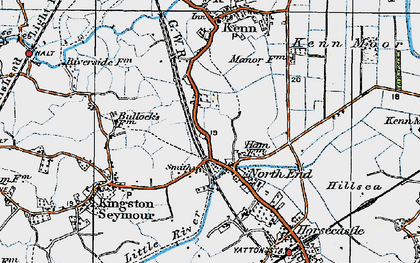 Old map of North End in 1919