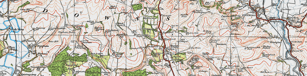 Old map of Blackpatch Hill in 1920