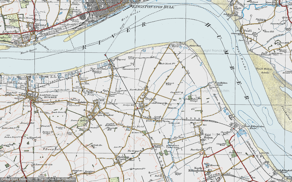 Old Map of Historic Map covering Brook Hill in 1924