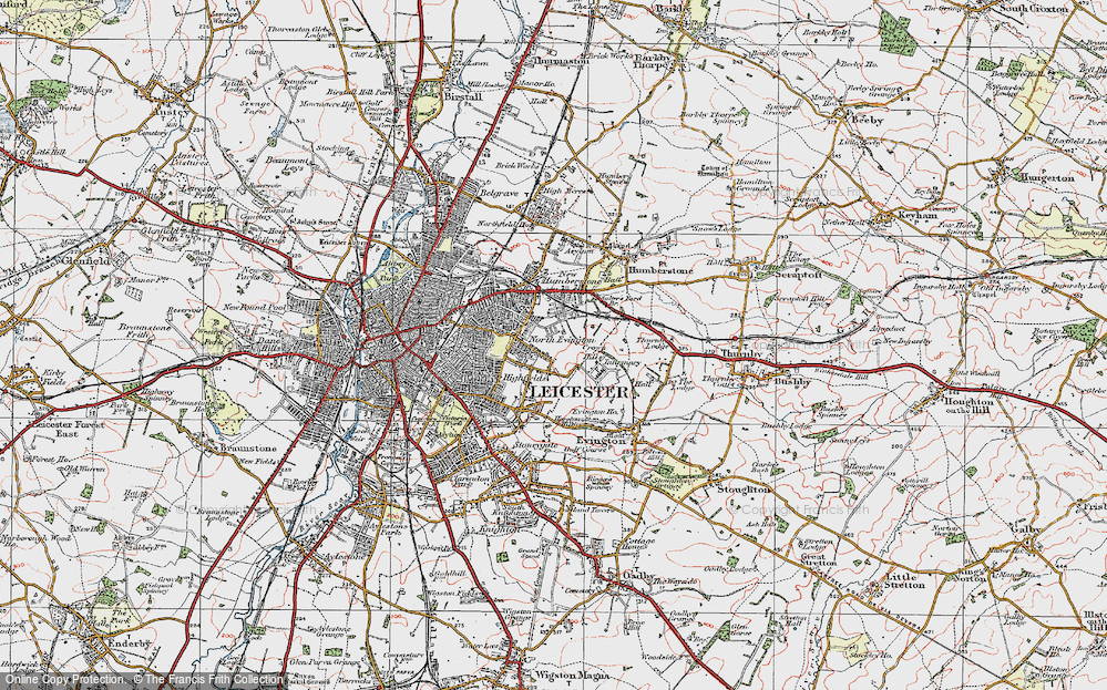 Old Map of North Evington, 1921 in 1921
