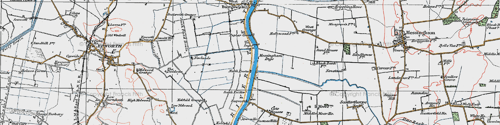 Old map of North Ewster in 1923