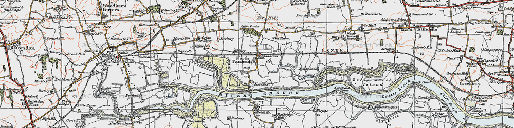 Old map of North Fambridge in 1921