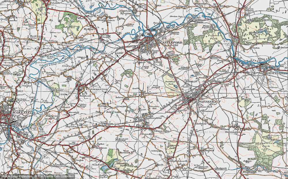 Old Map of North Featherstone, 1925 in 1925