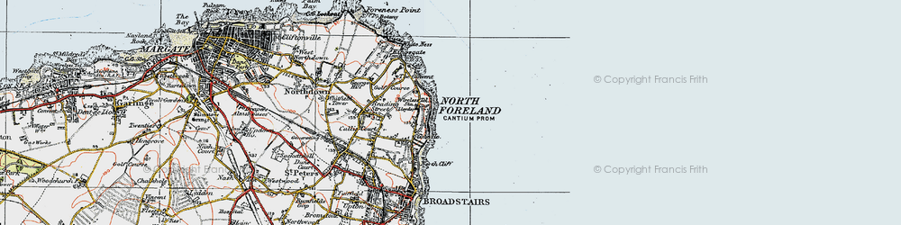 Old map of North Foreland in 1920