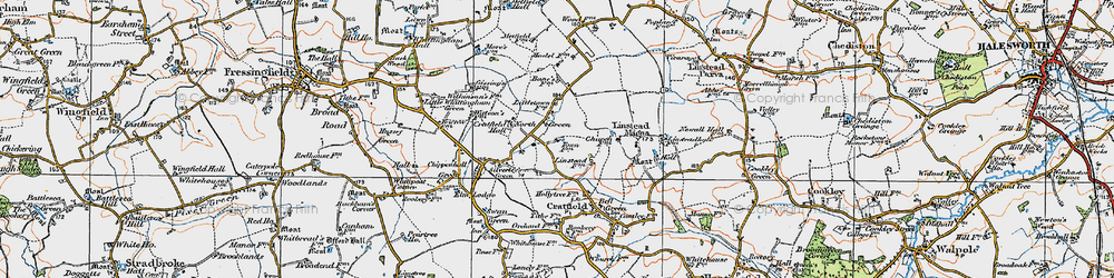 Old map of North Green in 1921