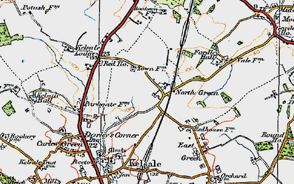 Old map of North Green in 1921