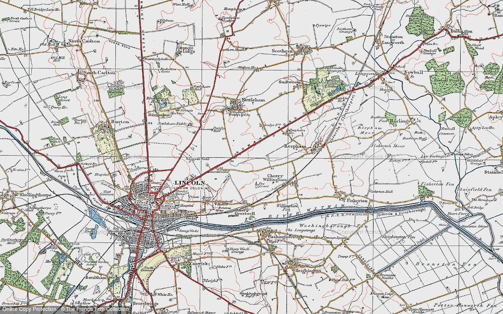 Old Map of North Greetwell, 1923 in 1923