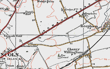 Old map of North Greetwell in 1923