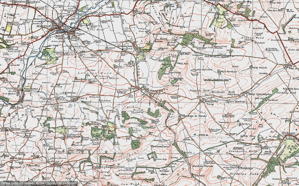 Old Map of North Grimston, 1924 in 1924