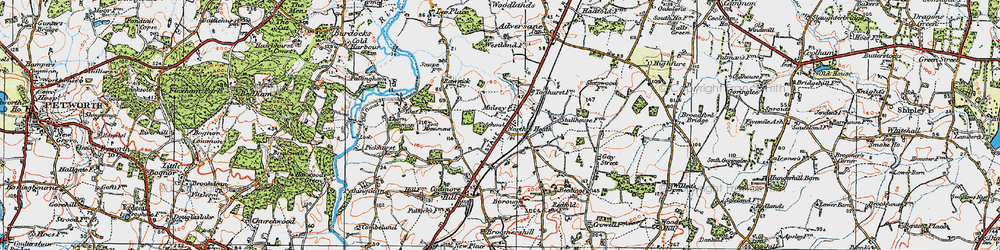 Old map of North Heath in 1920