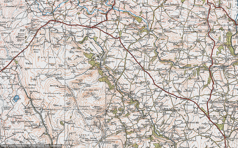 Old Map of North Hill, 1919 in 1919
