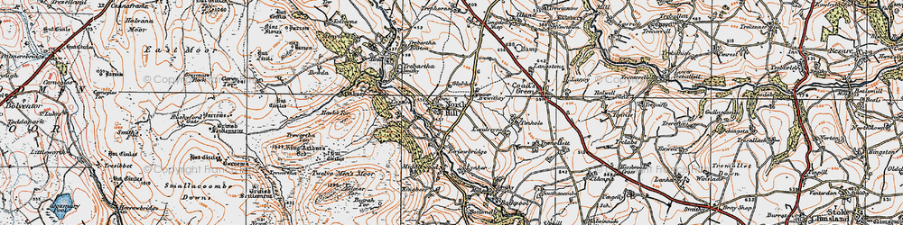 Old map of North Hill in 1919