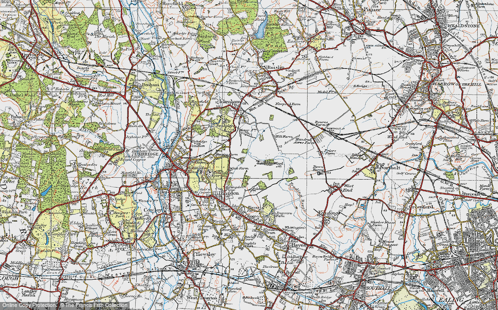 Old Map of North Hillingdon, 1920 in 1920