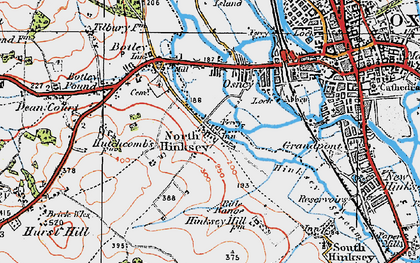 Old map of North Hinksey Village in 1919