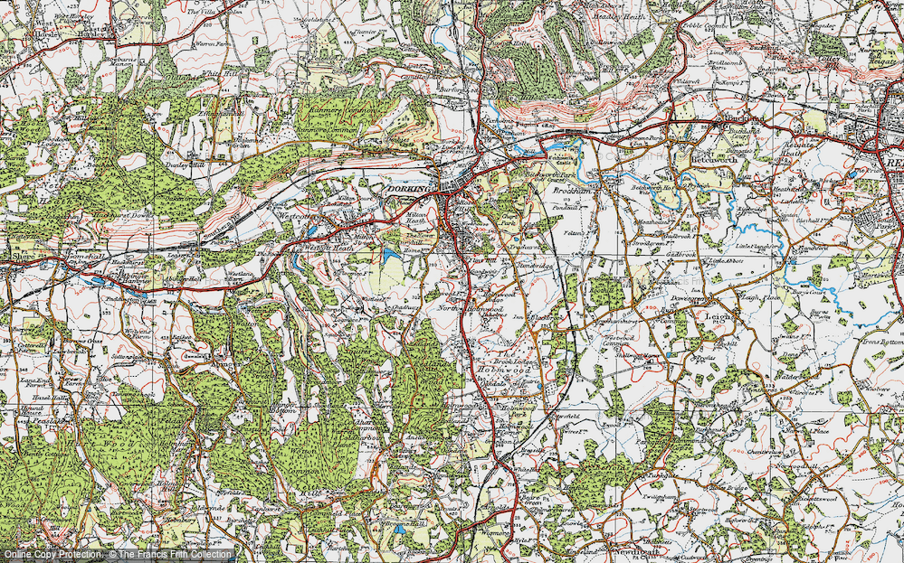 Old Map of North Holmwood, 1920 in 1920