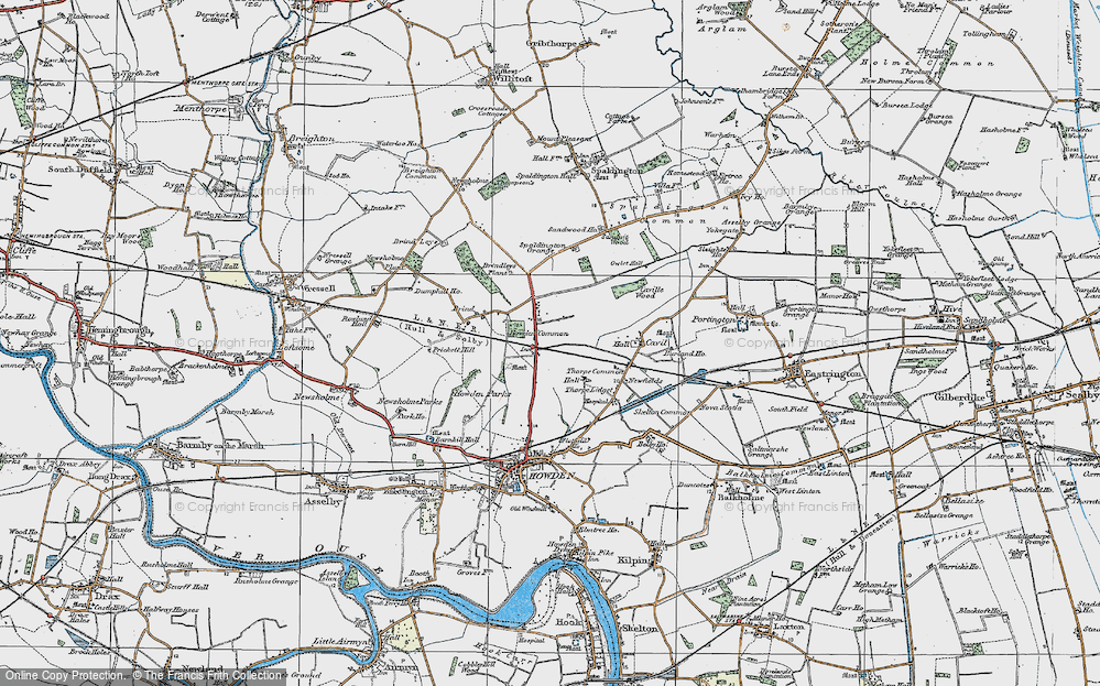 Old Map of Historic Map covering Burland in 1924