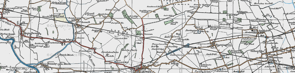 Old map of Burland in 1924