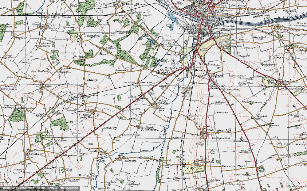Old Map of North Hykeham, 1923 in 1923