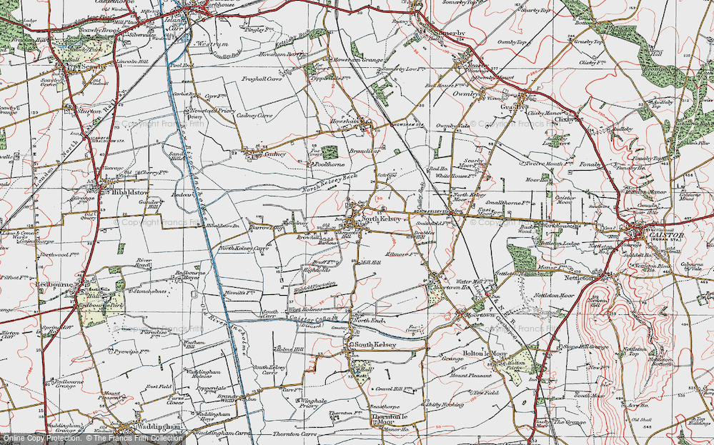 Old Map of North Kelsey, 1923 in 1923