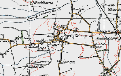 Old map of North Kelsey in 1923