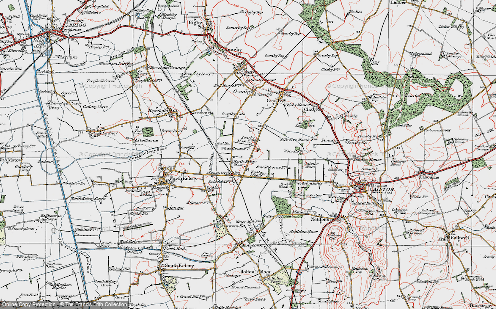 Old Map of North Kelsey Moor, 1923 in 1923