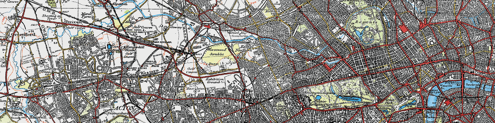 Old map of North Kensington in 1920