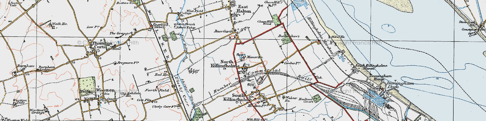 Old map of Burkinshaw's Covert in 1924