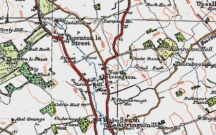 Old map of North Kilvington in 1925