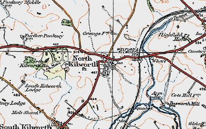 Old map of North Kilworth in 1920