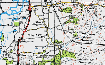 Old map of North Kingston in 1919