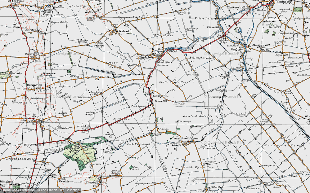 Old Map of North Kyme, 1922 in 1922