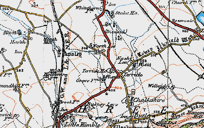 Old map of North Lee in 1919