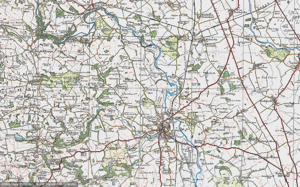 Old Map of North Lees, 1925 in 1925