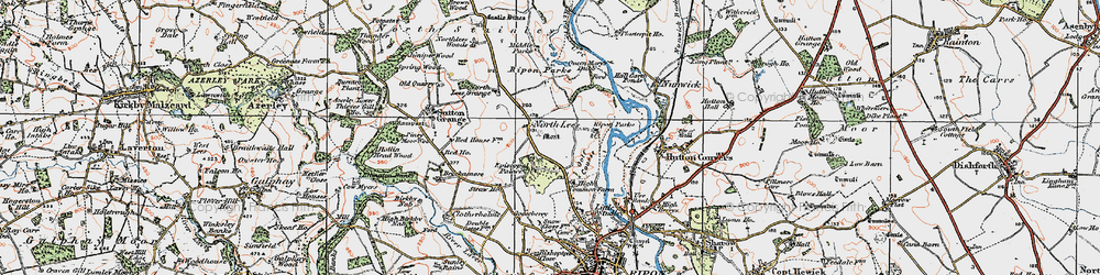 Old map of North Lees in 1925