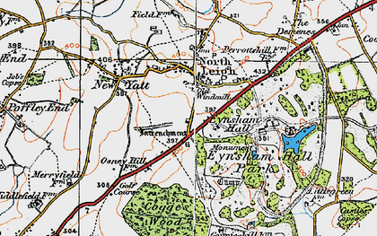 Old map of North Leigh in 1919