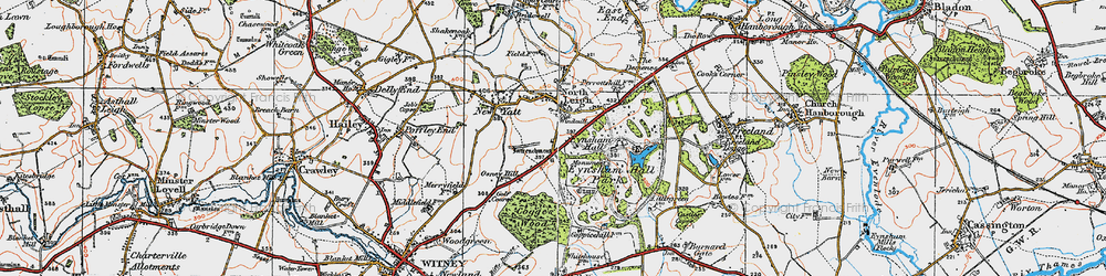 Old map of North Leigh in 1919