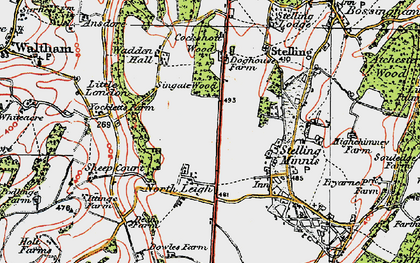 Old map of North Leigh in 1920