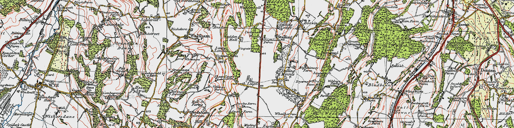 Old map of North Leigh in 1920