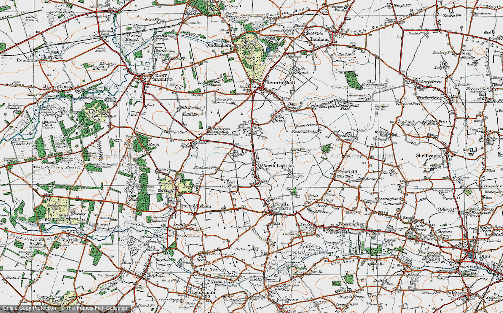 Old Map of Historic Map covering West Acres in 1920