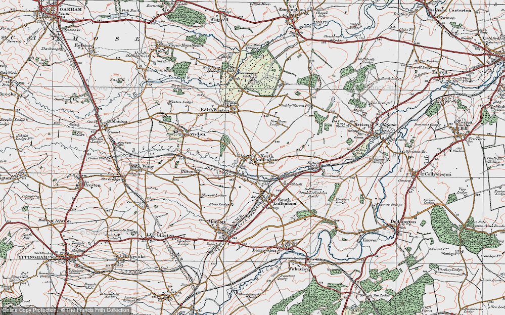 Old Map of North Luffenham, 1922 in 1922