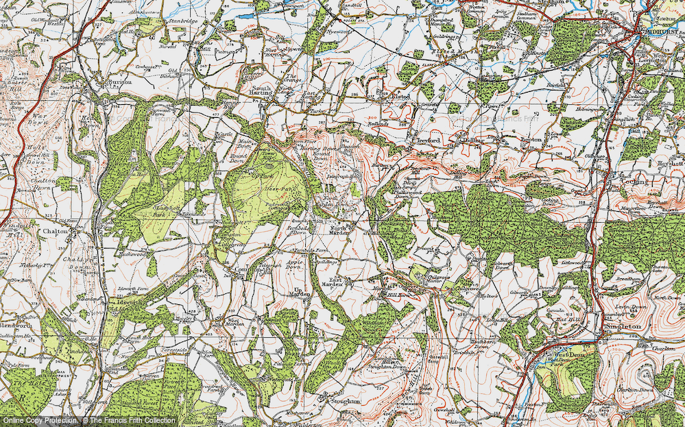 Old Map of North Marden, 1919 in 1919
