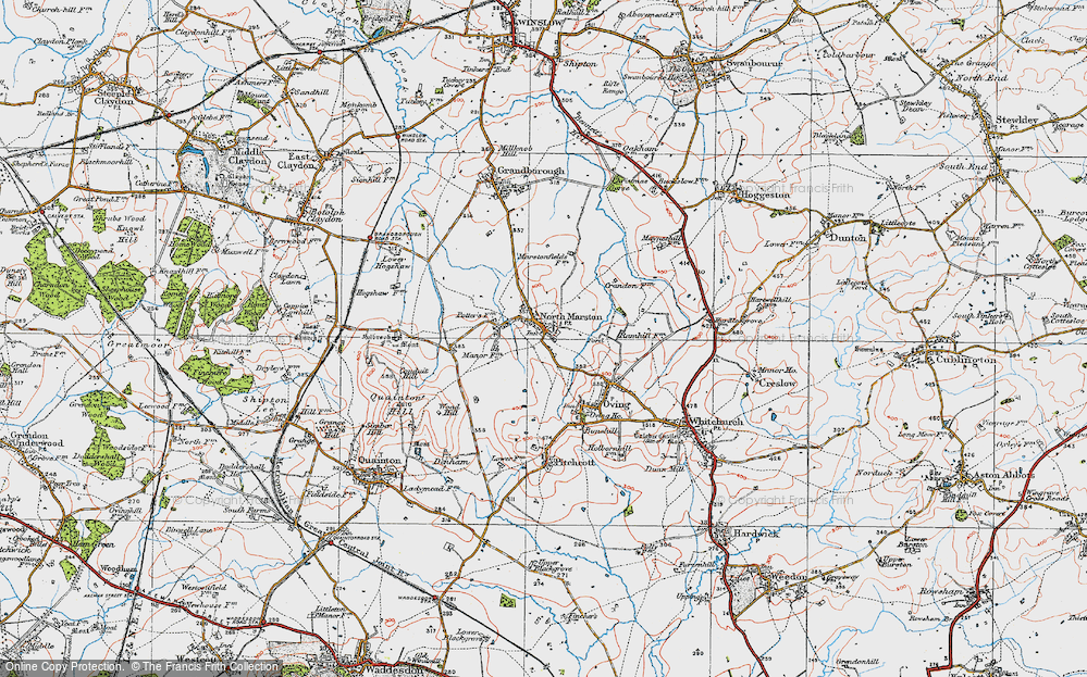 Old Map of North Marston, 1919 in 1919