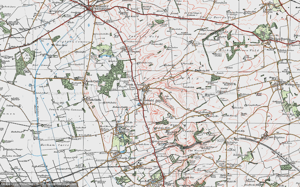 Old Map of North Newbald, 1924 in 1924