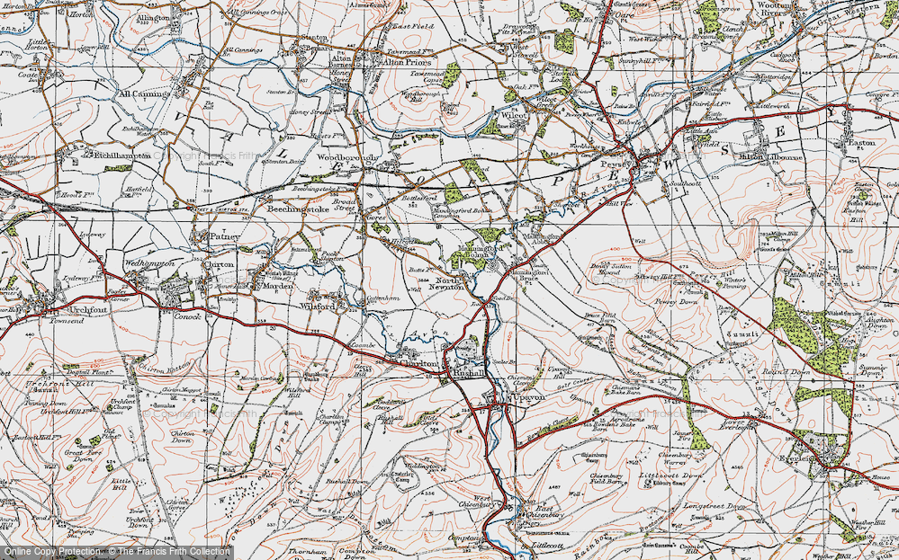 Old Map of North Newnton, 1919 in 1919