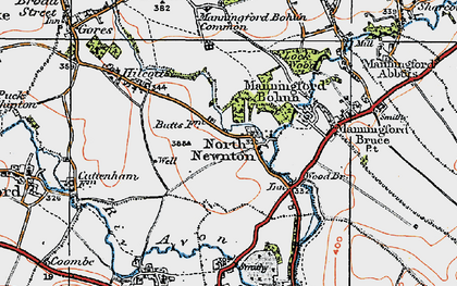 Old map of North Newnton in 1919