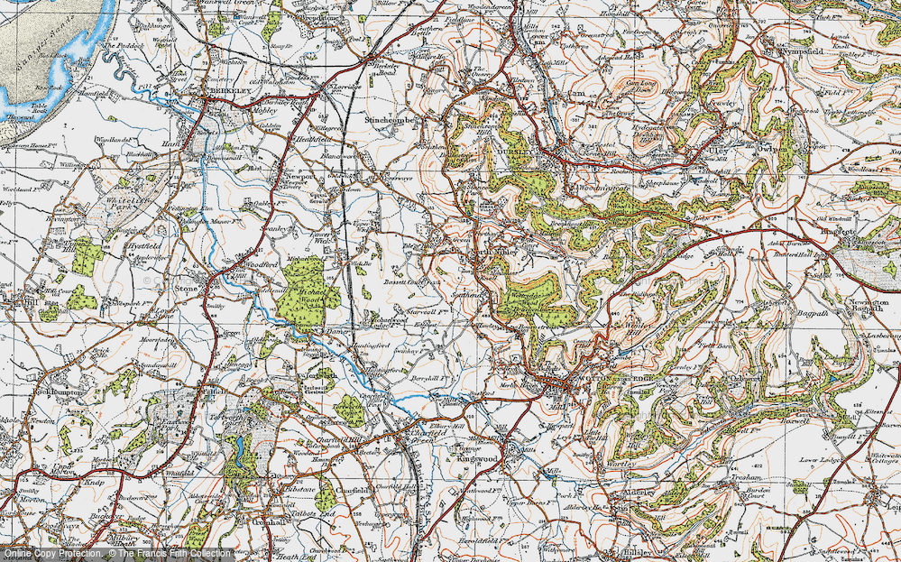 Old Map of North Nibley, 1919 in 1919